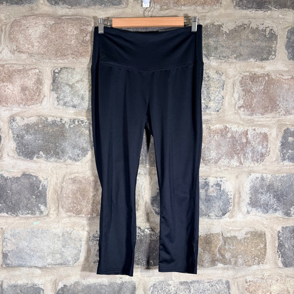 Gymshark Black Athletic Capris Leggings Women's Medium Pocket‎ Yoga Workout